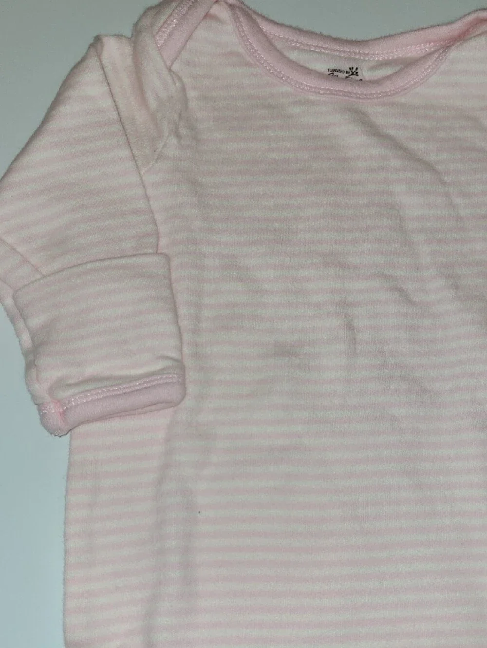 3-Pack Baby Girls Organic Cotton Pink & White Elephant Gown Sleepers 0-6 Months